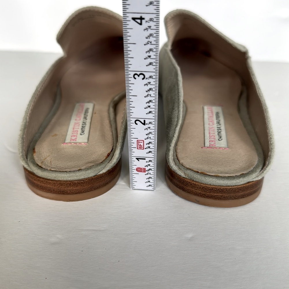 CHINESE LAUNDRY KRISTIN CAVALLARI Womens Sage Green Suede Capri Mules 7.5/38 NEW - Picture 5 of 11